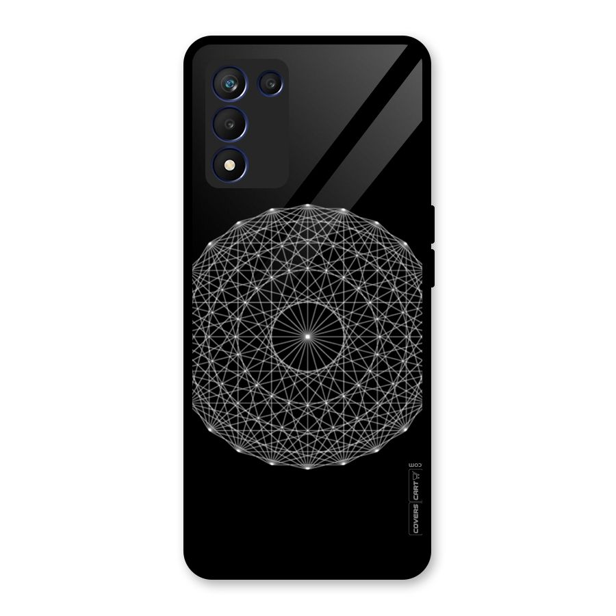 Black Clipart Glass Back Case for Realme 9 5G Speed