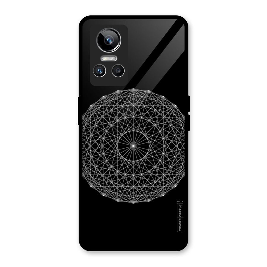 Black Clipart Glass Back Case for Realme GT Neo 3