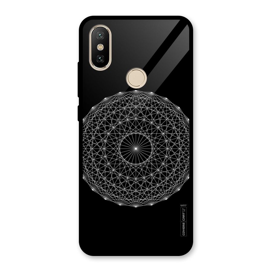 Black Clipart Glass Back Case for Redmi A2