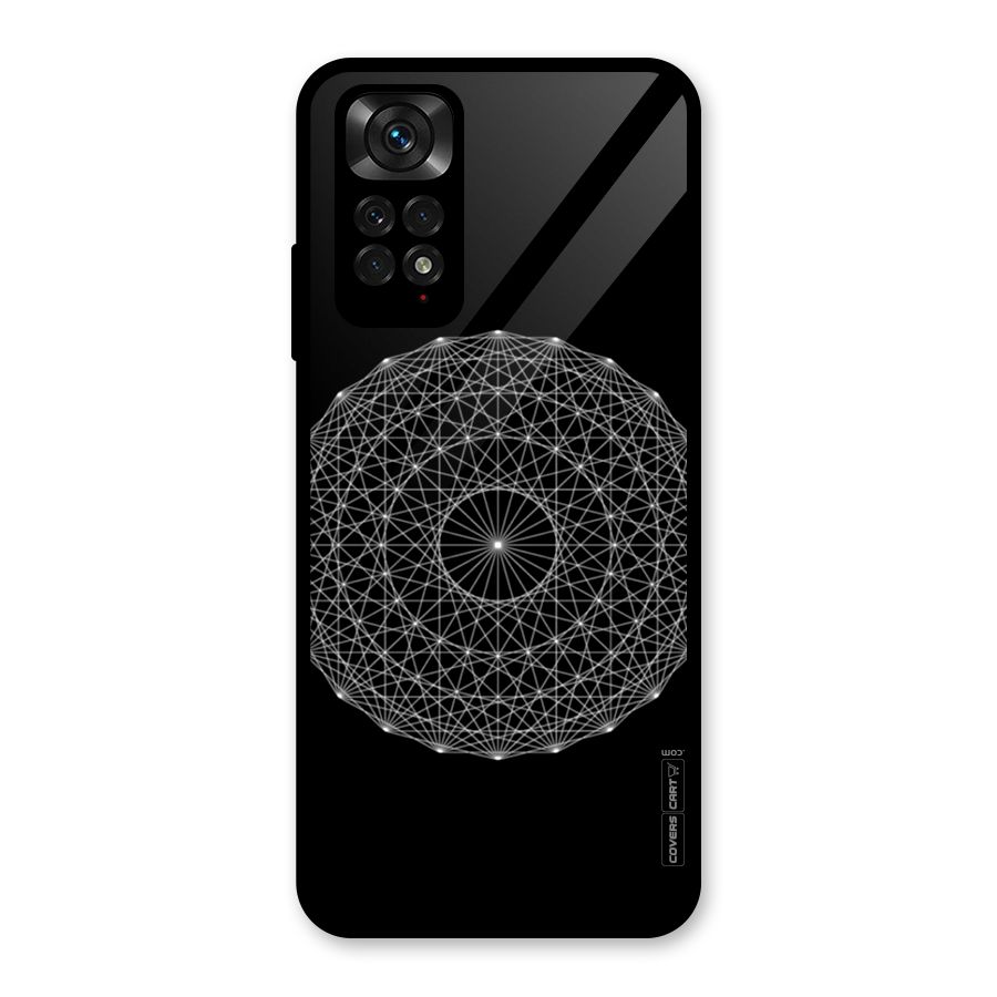 Black Clipart Glass Back Case for Redmi Note 11S