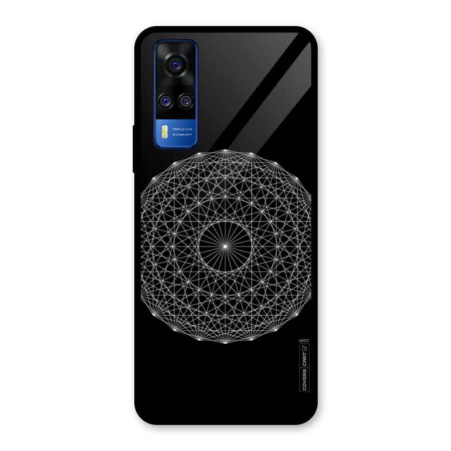 Black Clipart Glass Back Case for Vivo Y31
