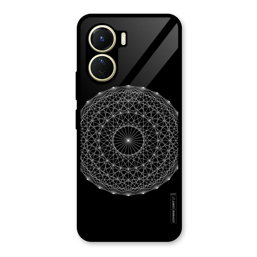 Black Clipart Glass Back Case for Vivo Y56