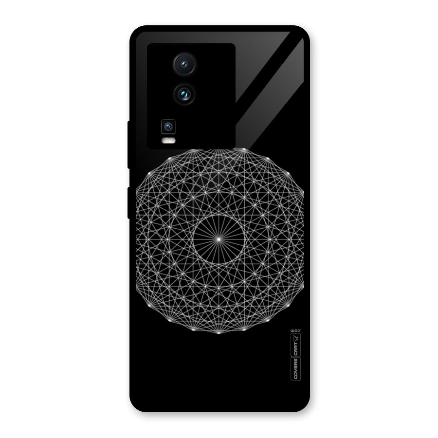 Black Clipart Glass Back Case for Vivo iQOO Neo 7