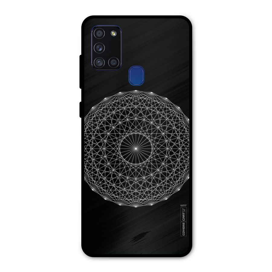 Black Clipart Metal Back Case for Galaxy A21s
