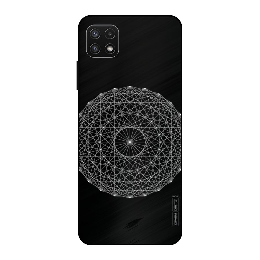 Black Clipart Metal Back Case for Galaxy A22 5G