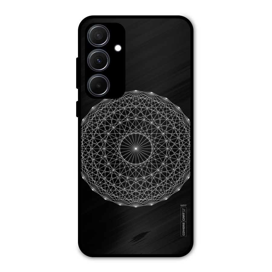 Black Clipart Metal Back Case for Galaxy A35