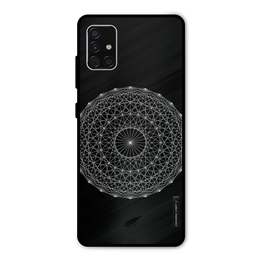 Black Clipart Metal Back Case for Galaxy A51