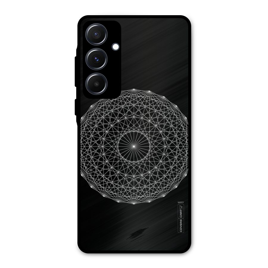 Black Clipart Metal Back Case for Galaxy A55