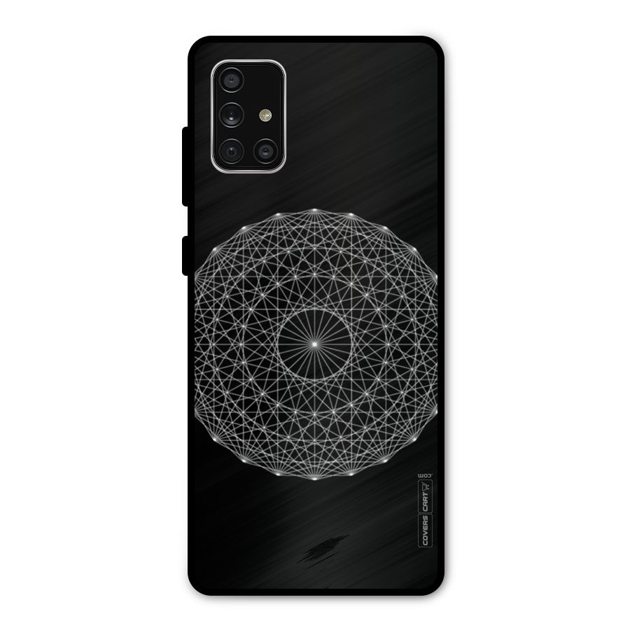 Black Clipart Metal Back Case for Galaxy A71