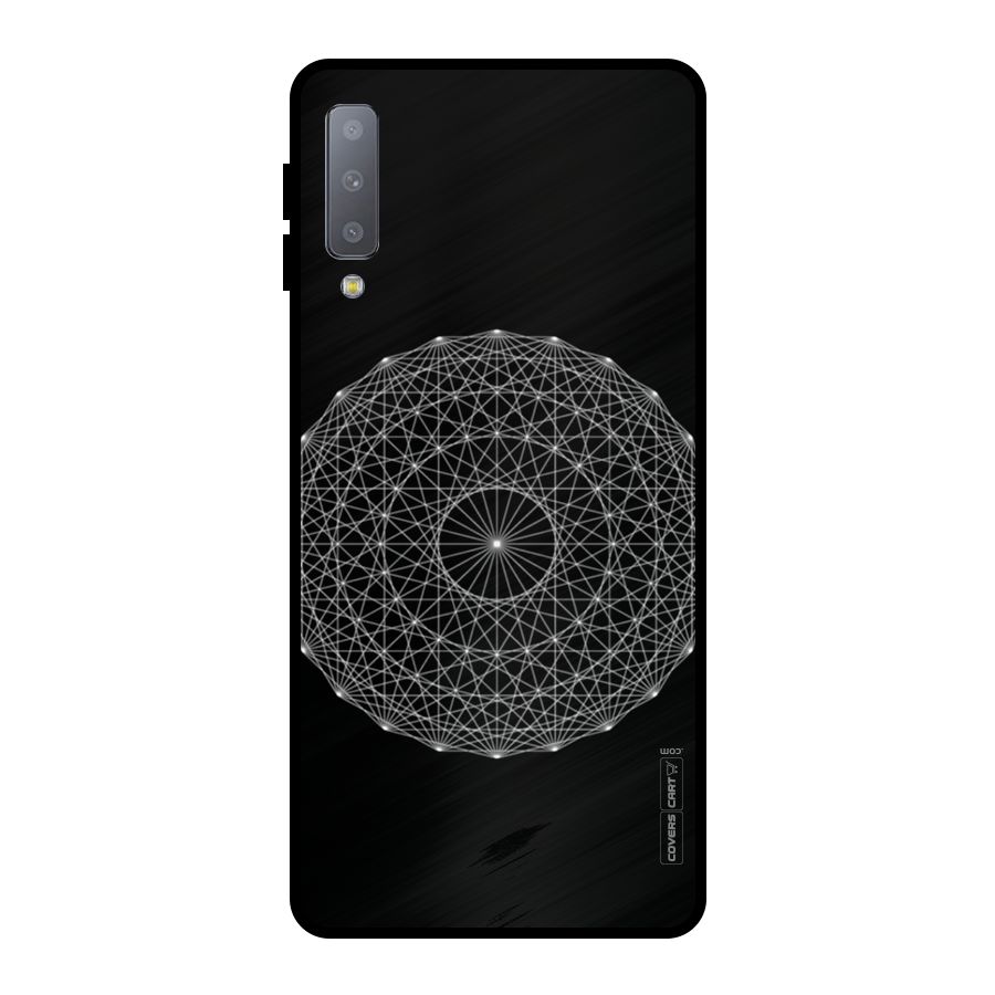 Black Clipart Metal Back Case for Galaxy A7 (2018)