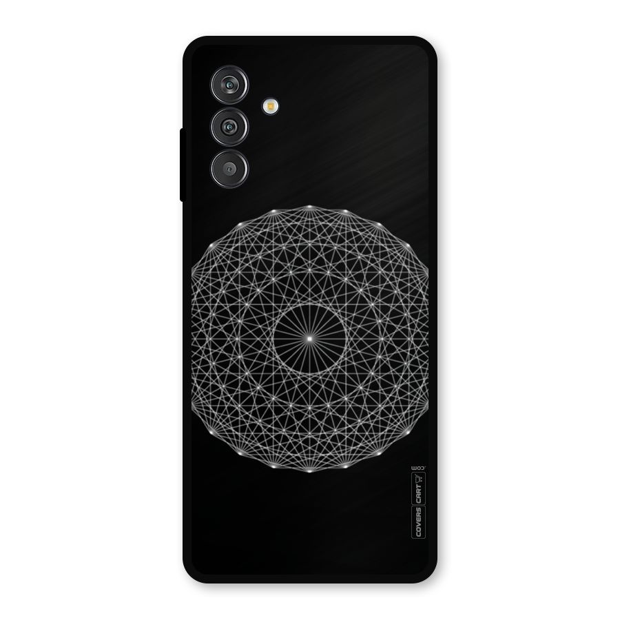 Black Clipart Metal Back Case for Galaxy M13
