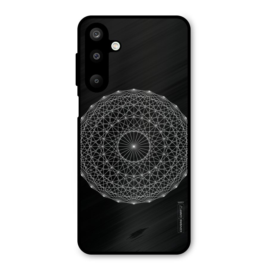 Black Clipart Metal Back Case for Galaxy M16