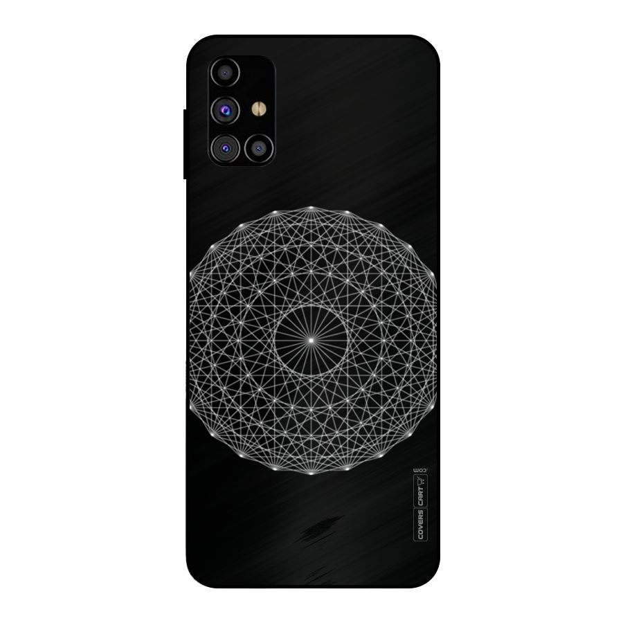 Black Clipart Metal Back Case for Galaxy M31s