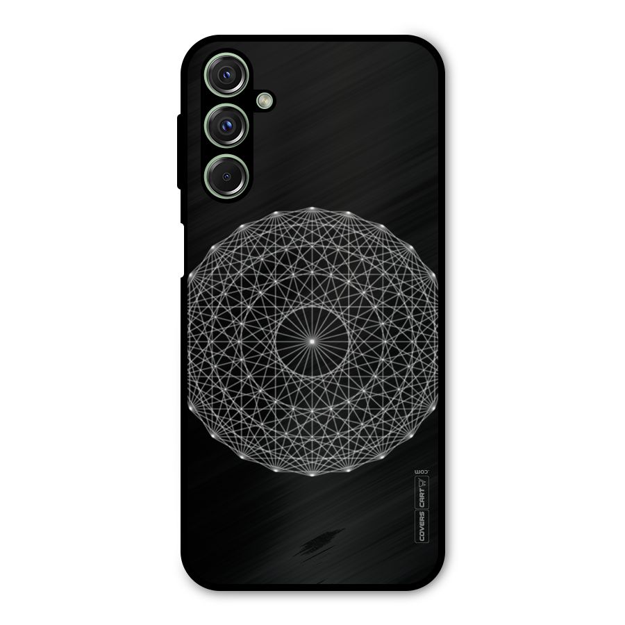 Black Clipart Metal Back Case for Galaxy M34