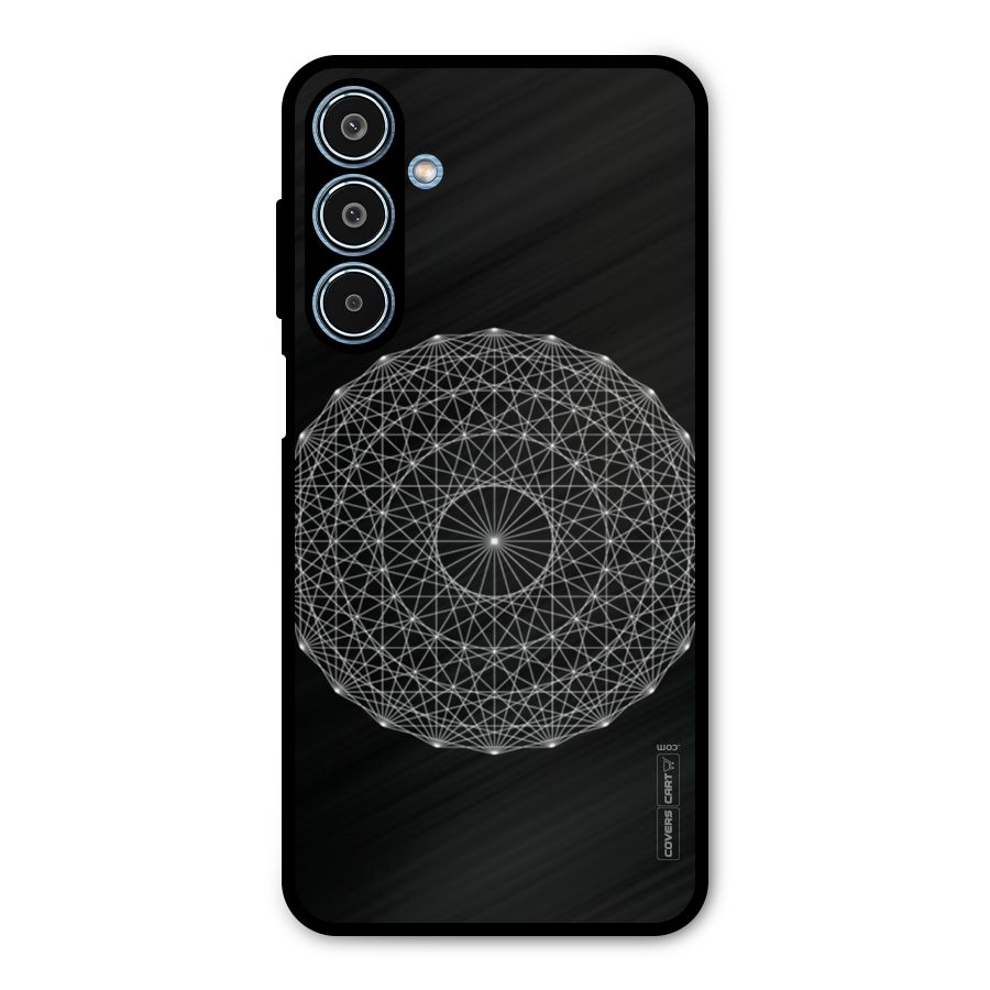 Black Clipart Metal Back Case for Galaxy M35