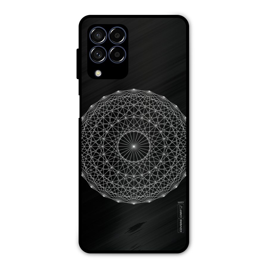 Black Clipart Metal Back Case for Galaxy M53 5G