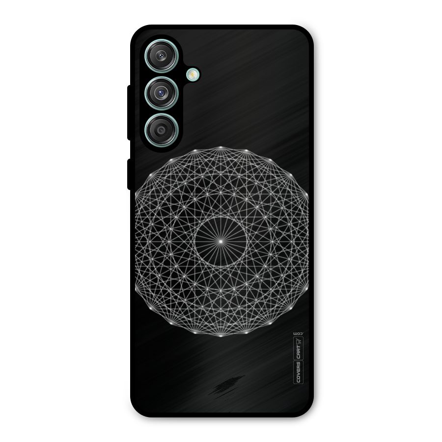 Black Clipart Metal Back Case for Galaxy M55 5G