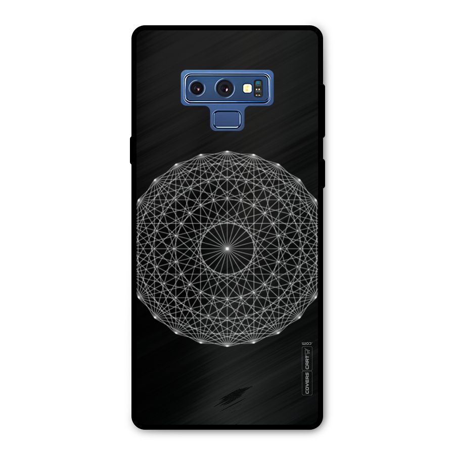Black Clipart Metal Back Case for Galaxy Note 9