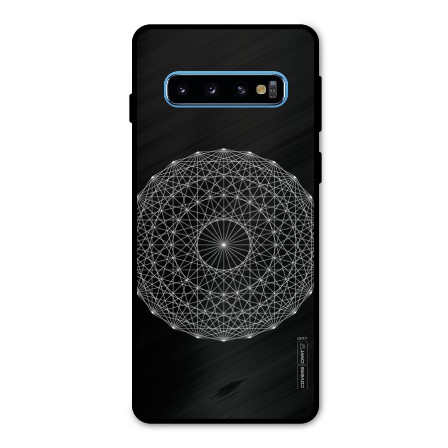 Black Clipart Metal Back Case for Galaxy S10