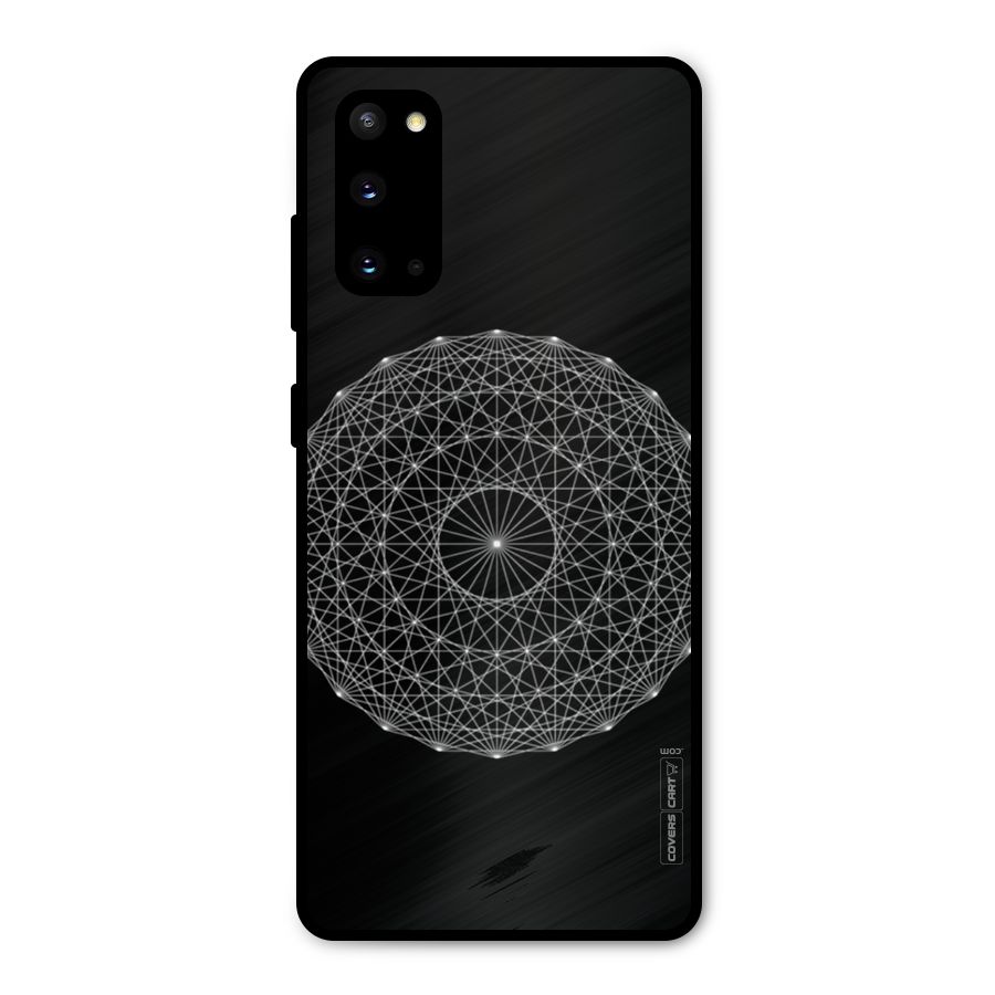 Black Clipart Metal Back Case for Galaxy S20