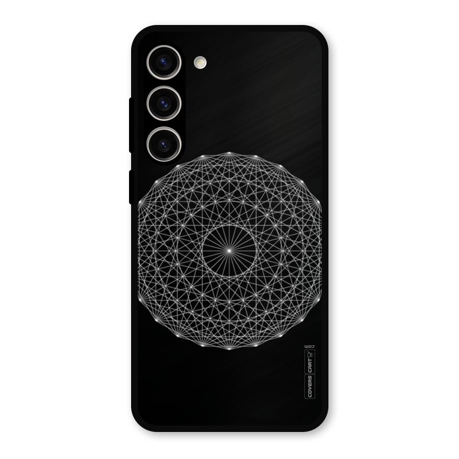 Black Clipart Metal Back Case for Galaxy S23 Plus