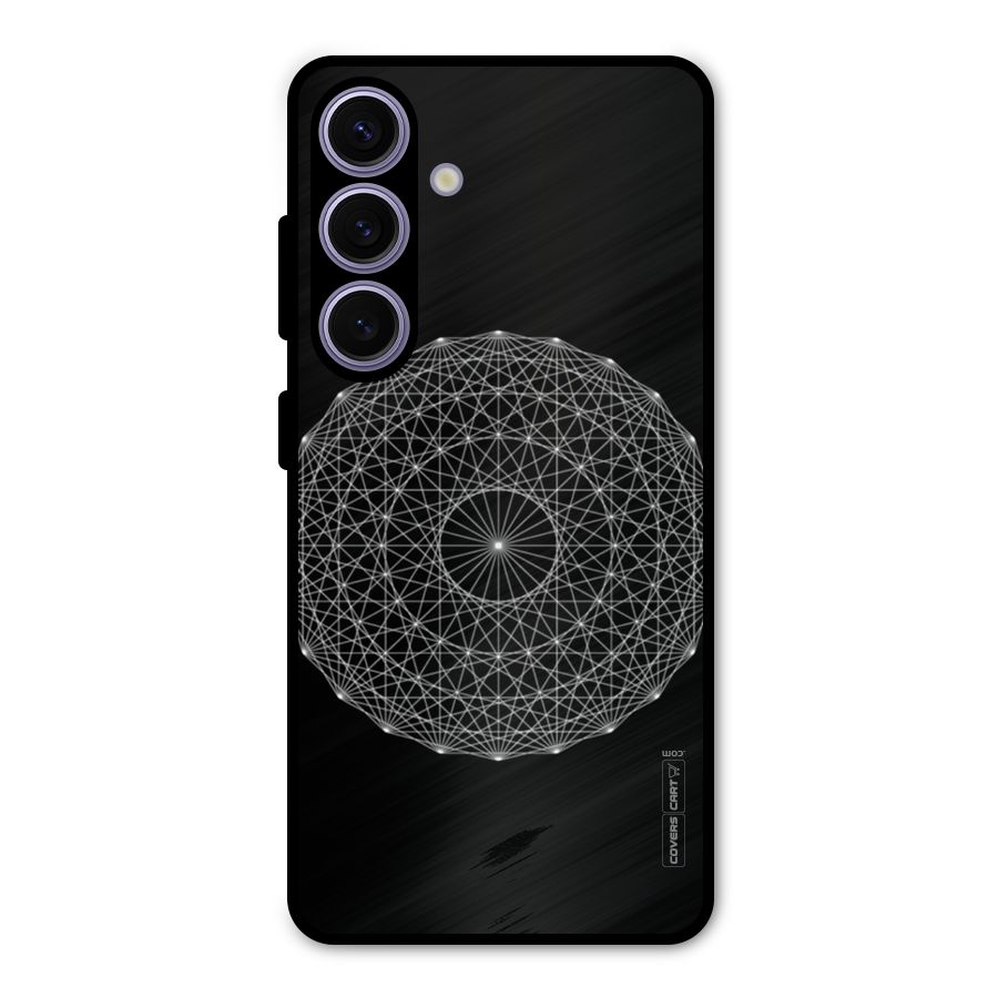 Black Clipart Metal Back Case for Galaxy S24