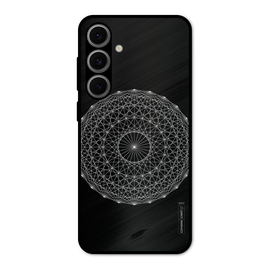 Black Clipart Metal Back Case for Galaxy S24 FE