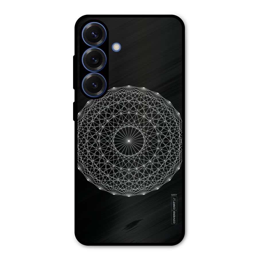 Black Clipart Metal Back Case for Galaxy S25