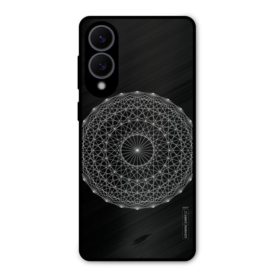 Black Clipart Metal Back Case for Galaxy S25 Edge