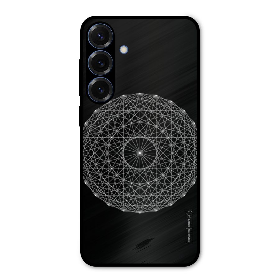 Black Clipart Metal Back Case for Galaxy S25 Plus