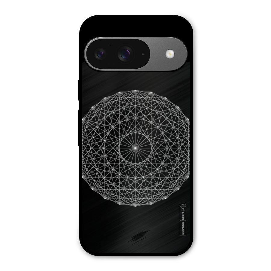Black Clipart Metal Back Case for Google Pixel 9