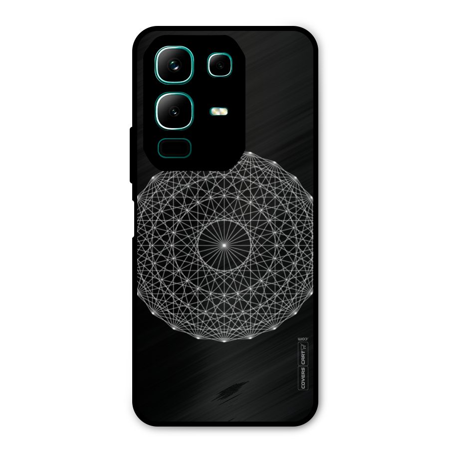 Black Clipart Metal Back Case for Infinix Note 50x