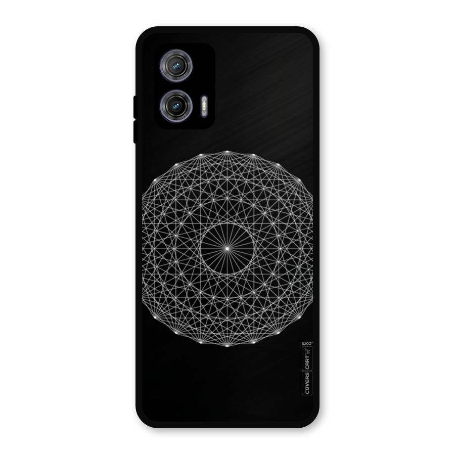 Black Clipart Metal Back Case for Moto G73