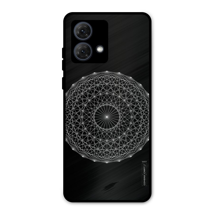 Black Clipart Metal Back Case for Moto G84
