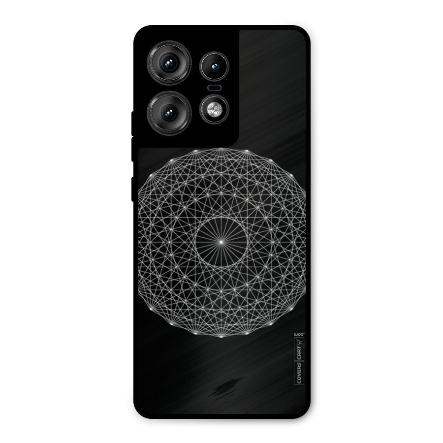 Black Clipart Metal Back Case for Motorola Edge 50 Pro