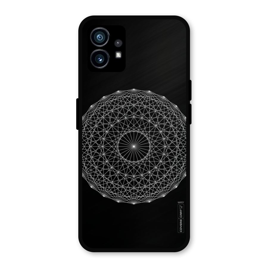 Black Clipart Metal Back Case for Nothing Phone 1