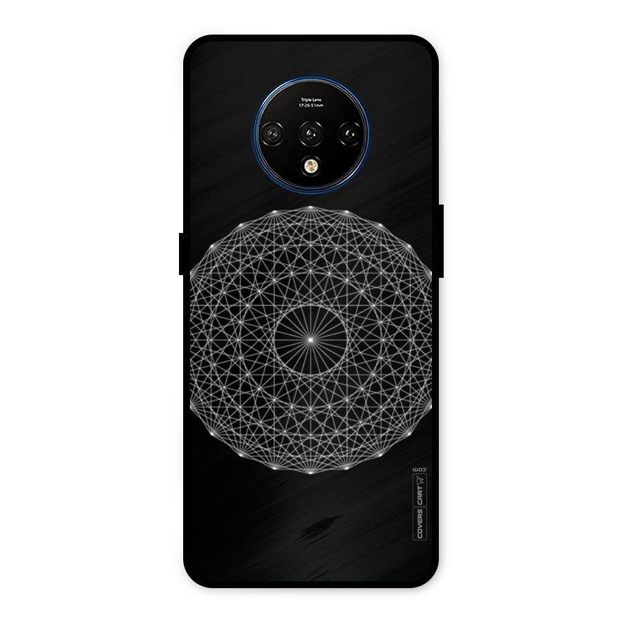Black Clipart Metal Back Case for OnePlus 7T