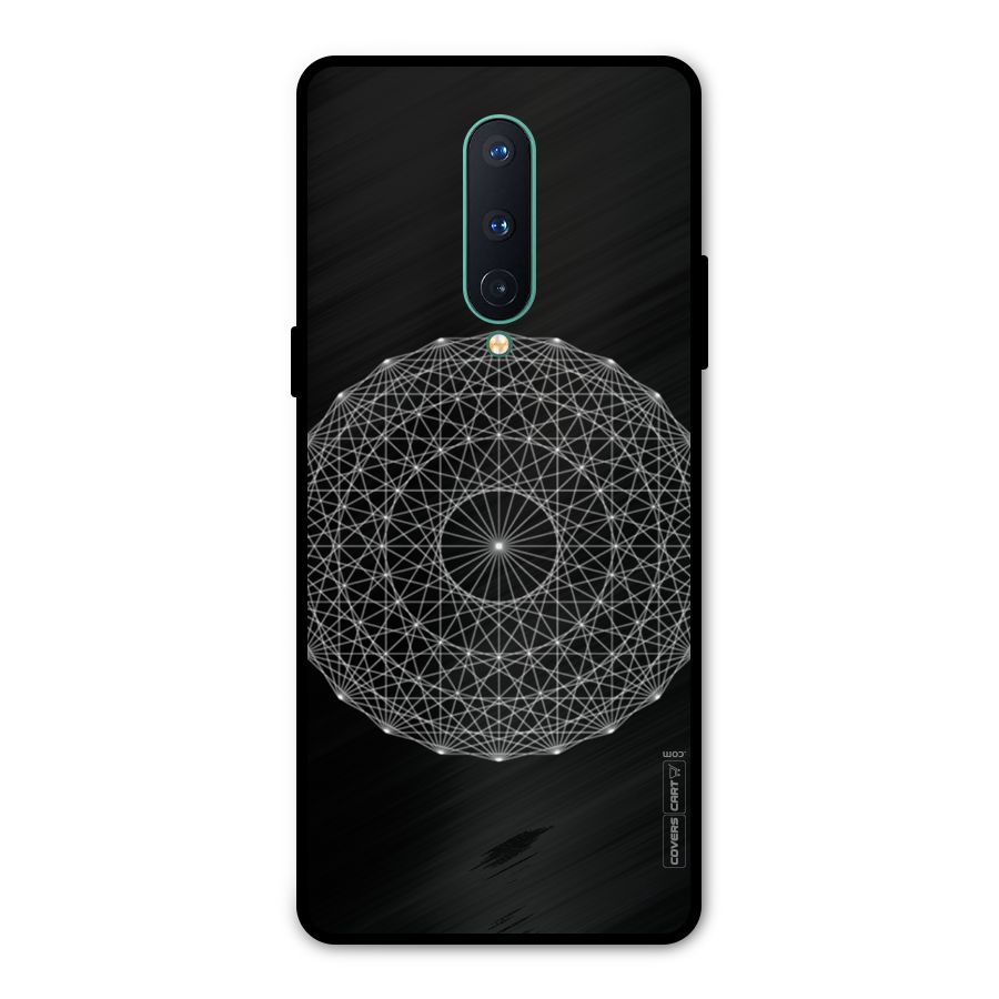 Black Clipart Metal Back Case for OnePlus 8