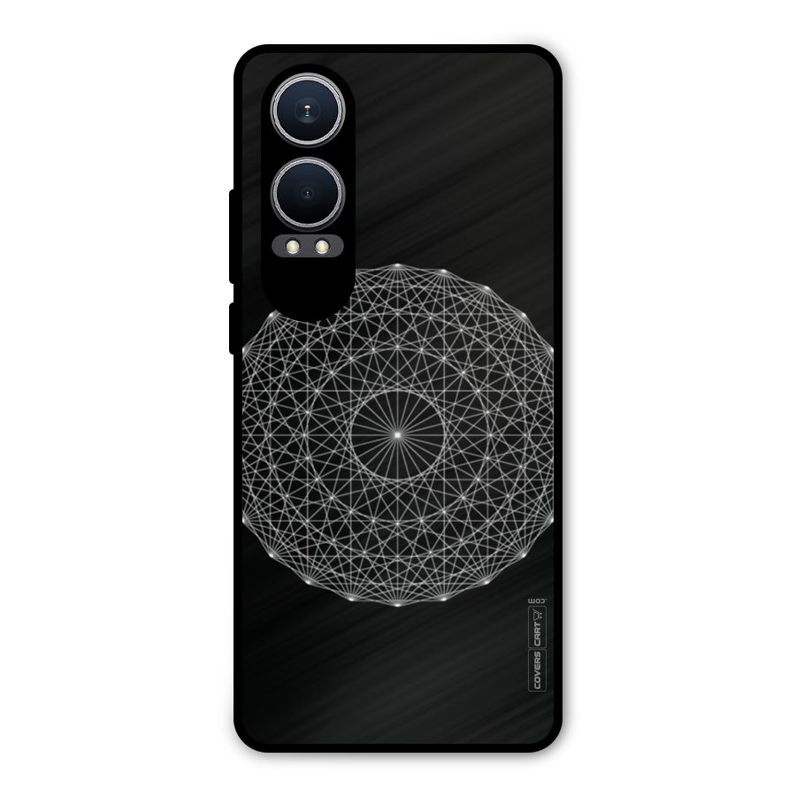 Black Clipart Metal Back Case for OnePlus Nord CE4 Lite
