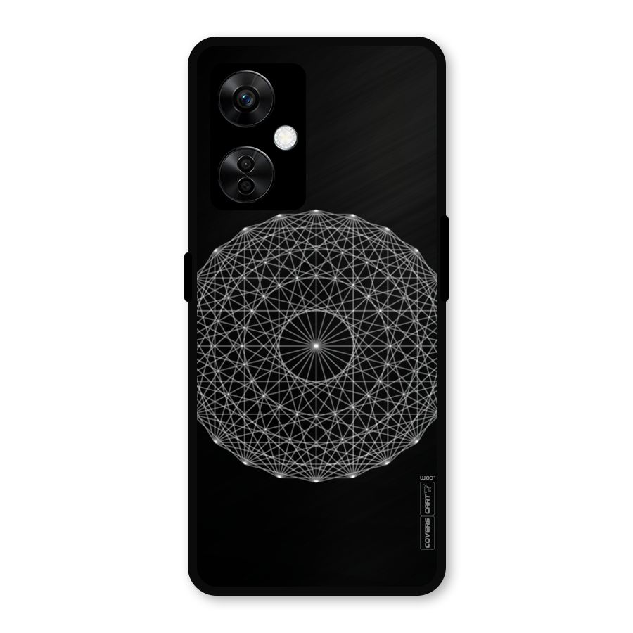 Black Clipart Metal Back Case for OnePlus Nord CE 3 Lite