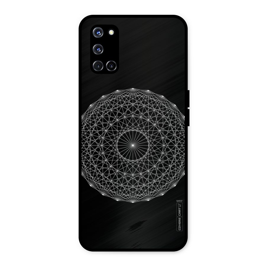 Black Clipart Metal Back Case for Oppo A52