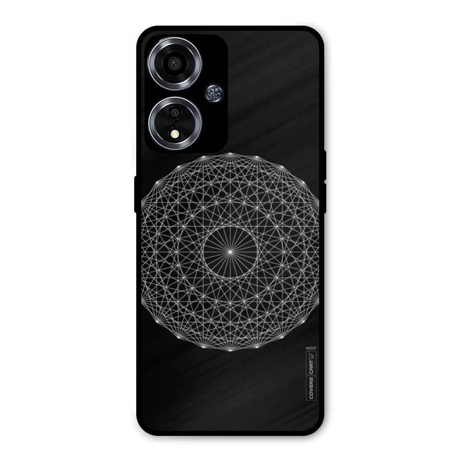 Black Clipart Metal Back Case for Oppo A59