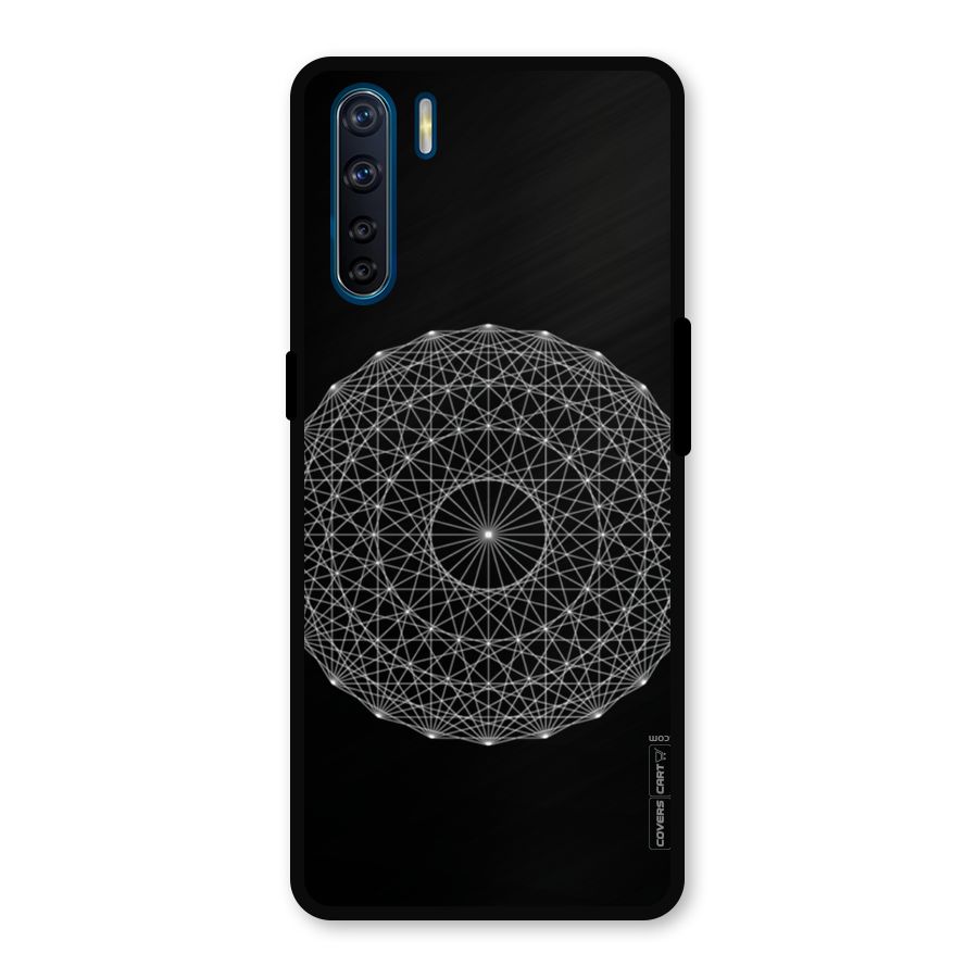Black Clipart Metal Back Case for Oppo F15