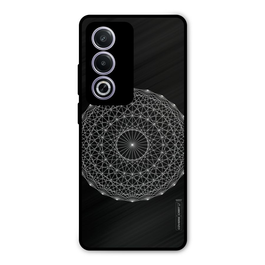 Black Clipart Metal Back Case for Oppo K12x