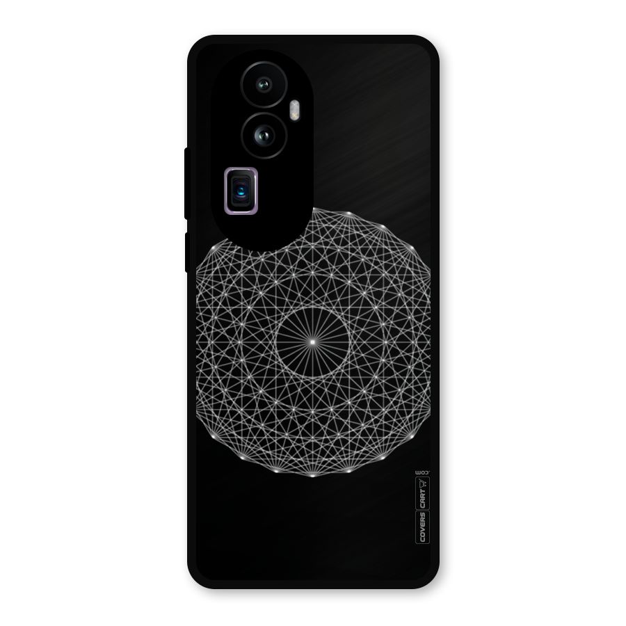 Black Clipart Metal Back Case for Oppo Reno10 Pro Plus