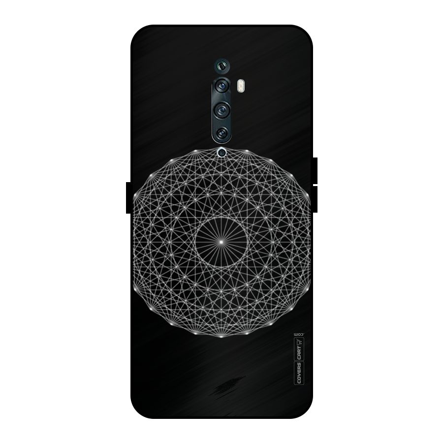 Black Clipart Metal Back Case for Oppo Reno2 F