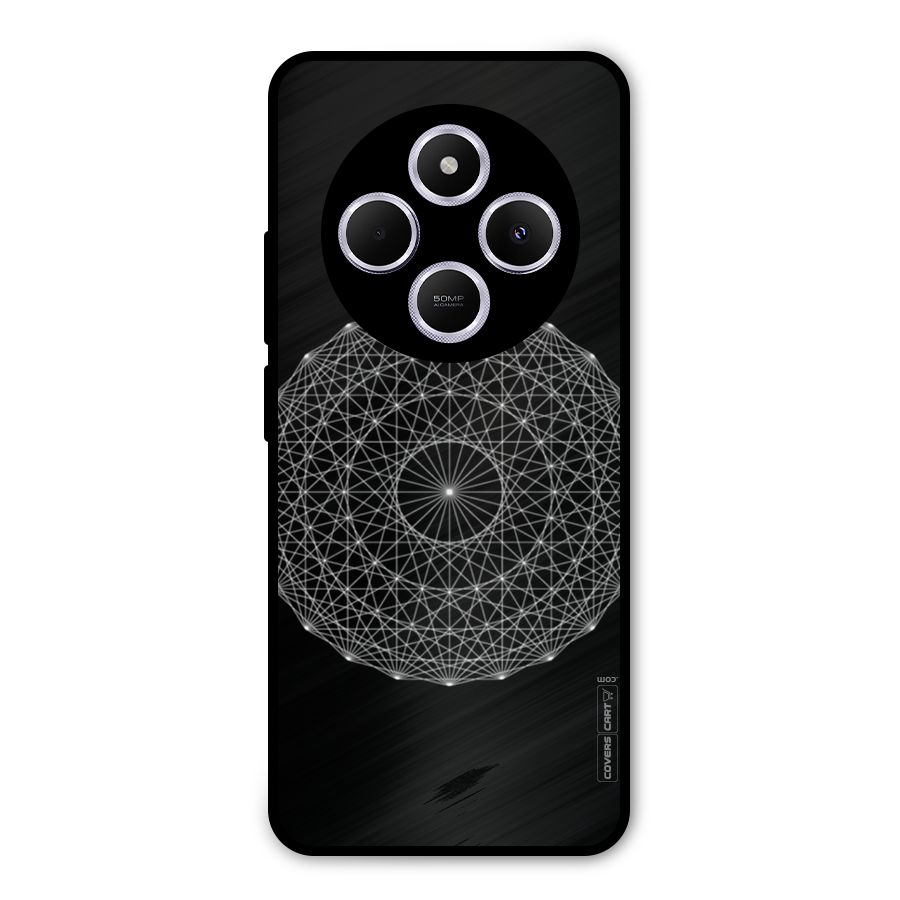 Black Clipart Metal Back Case for Poco C75 5G