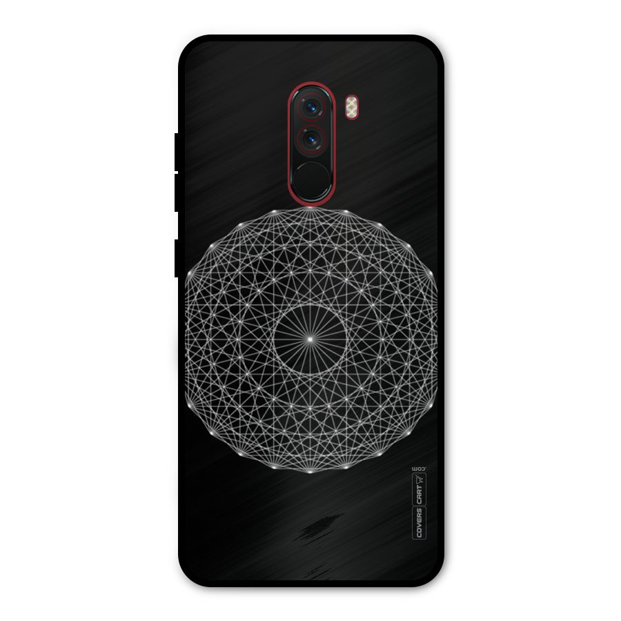 Black Clipart Metal Back Case for Poco F1