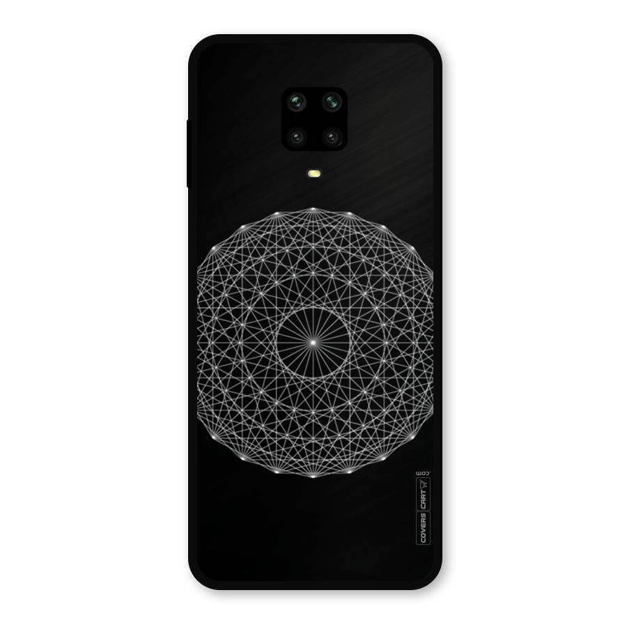 Black Clipart Metal Back Case for Poco M2 Pro
