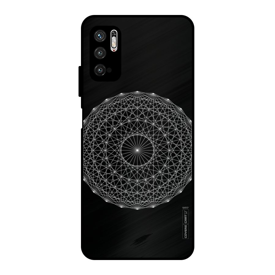 Black Clipart Metal Back Case for Poco M3 Pro 5G